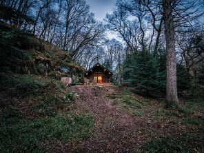 1 Bedroom Riverside Log Cabin with Private Hot Tub in Lake District Woodland, Cumbria, England